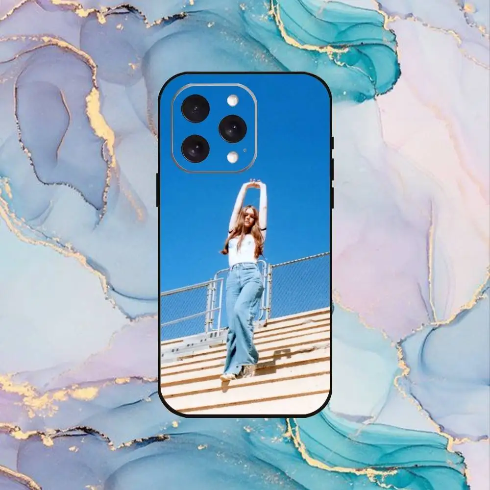 歌手E-エセル・ケイン iPhone17、16、15、14、13、12、11 Plus、Pro Max用ソフトブラックカバー携帯ケース