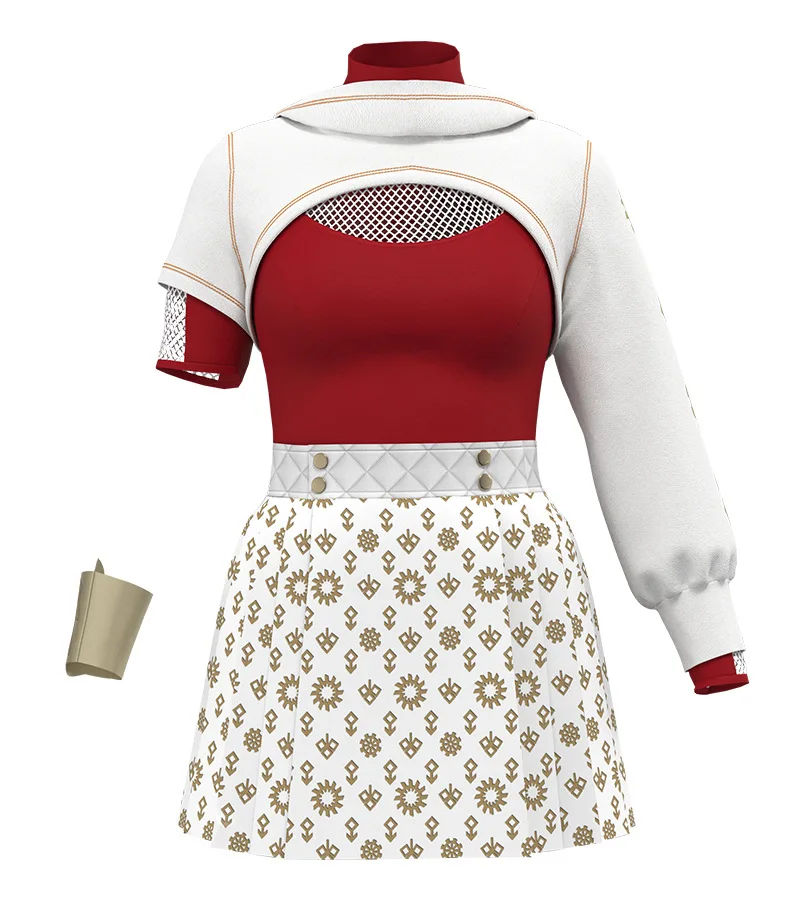 

Карнавальная одежда на Хэллоуин для взрослых, костюмы Зомби 4, косплей Nova для девочек, женское пальто, рубашка, юбка, школьный костюм, детский костюм