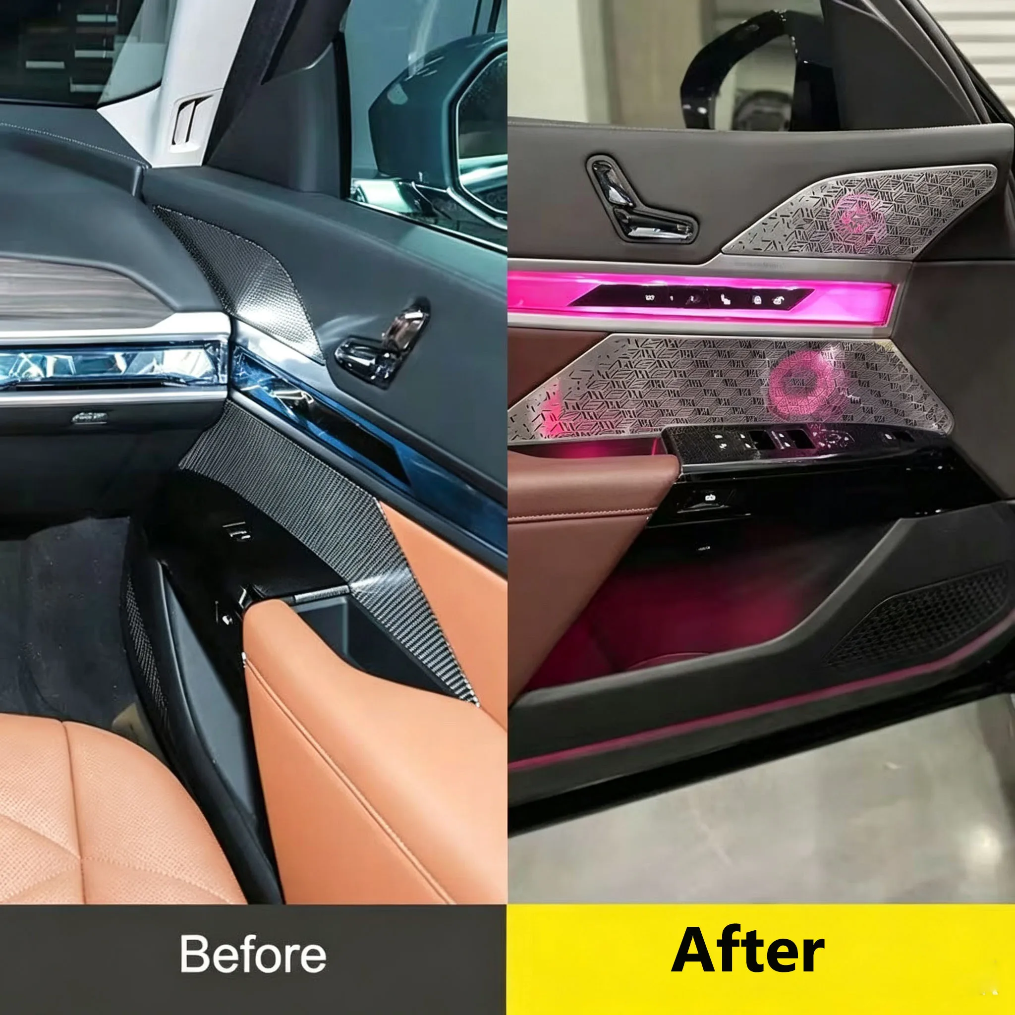 Automotive Ambient Lighting System High Quality Speaker Glow Cover for BMW G70 7 Series 2023 Plus Dedicated Interior Retrofit