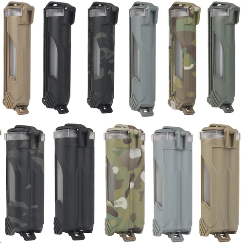 Bolsa de herramientas para exteriores, 2 orificios de batería de caja de almacenamiento, impermeable, 18650 para baterías/AA/AAA/CR123