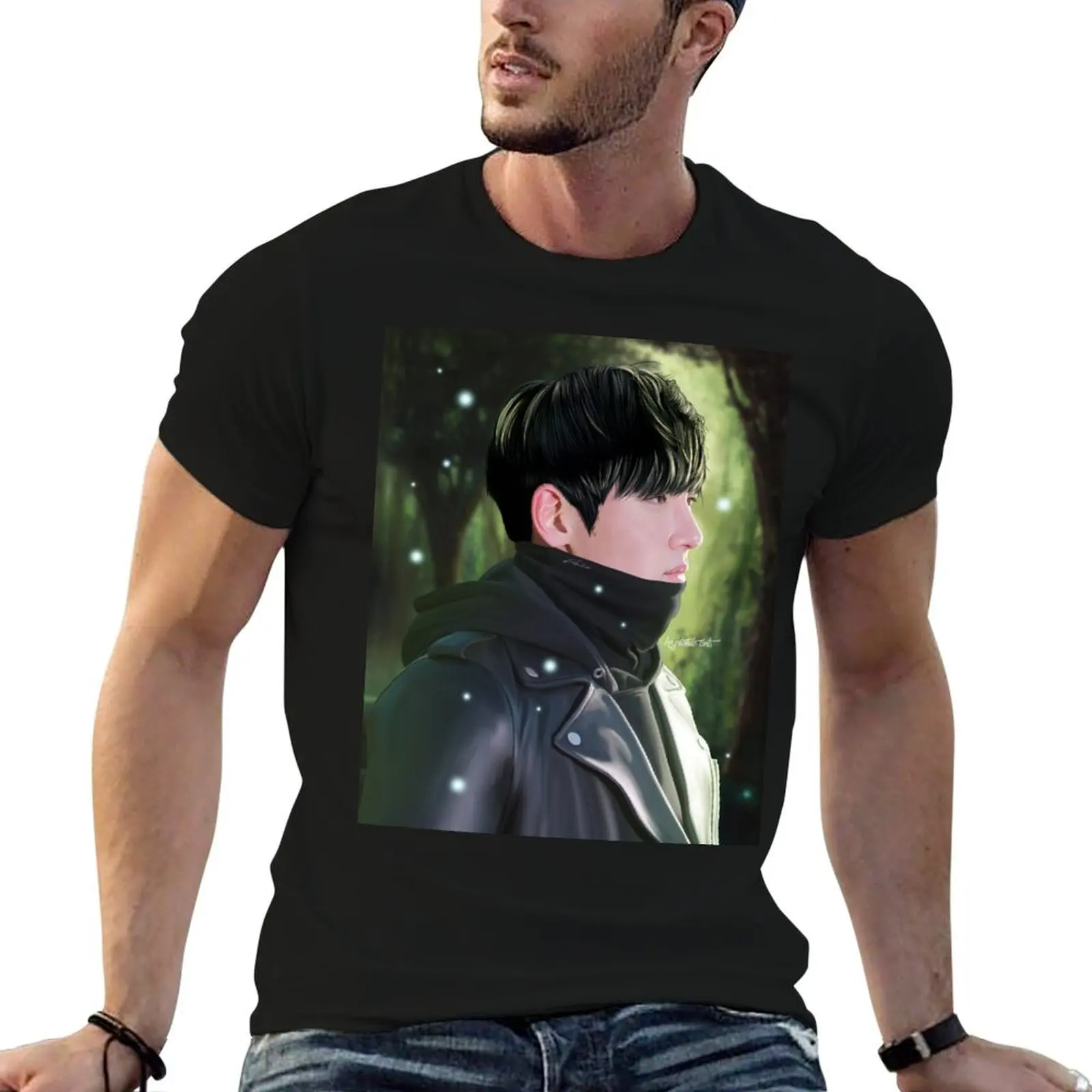 

Healer Ji Chang Wook T-Shirt men t shirt cotton 100% anime tshirt T-Shirt