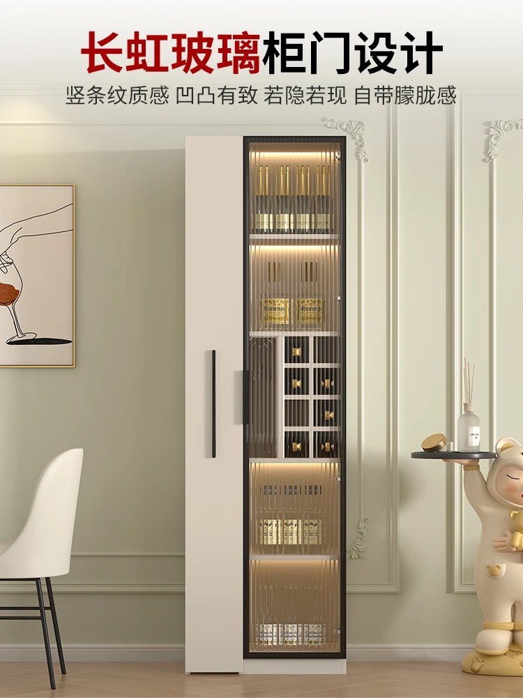 Changhong glass door wine cabinet sideboard cabinet integrated wall living room kitchen crevice storage display cabine