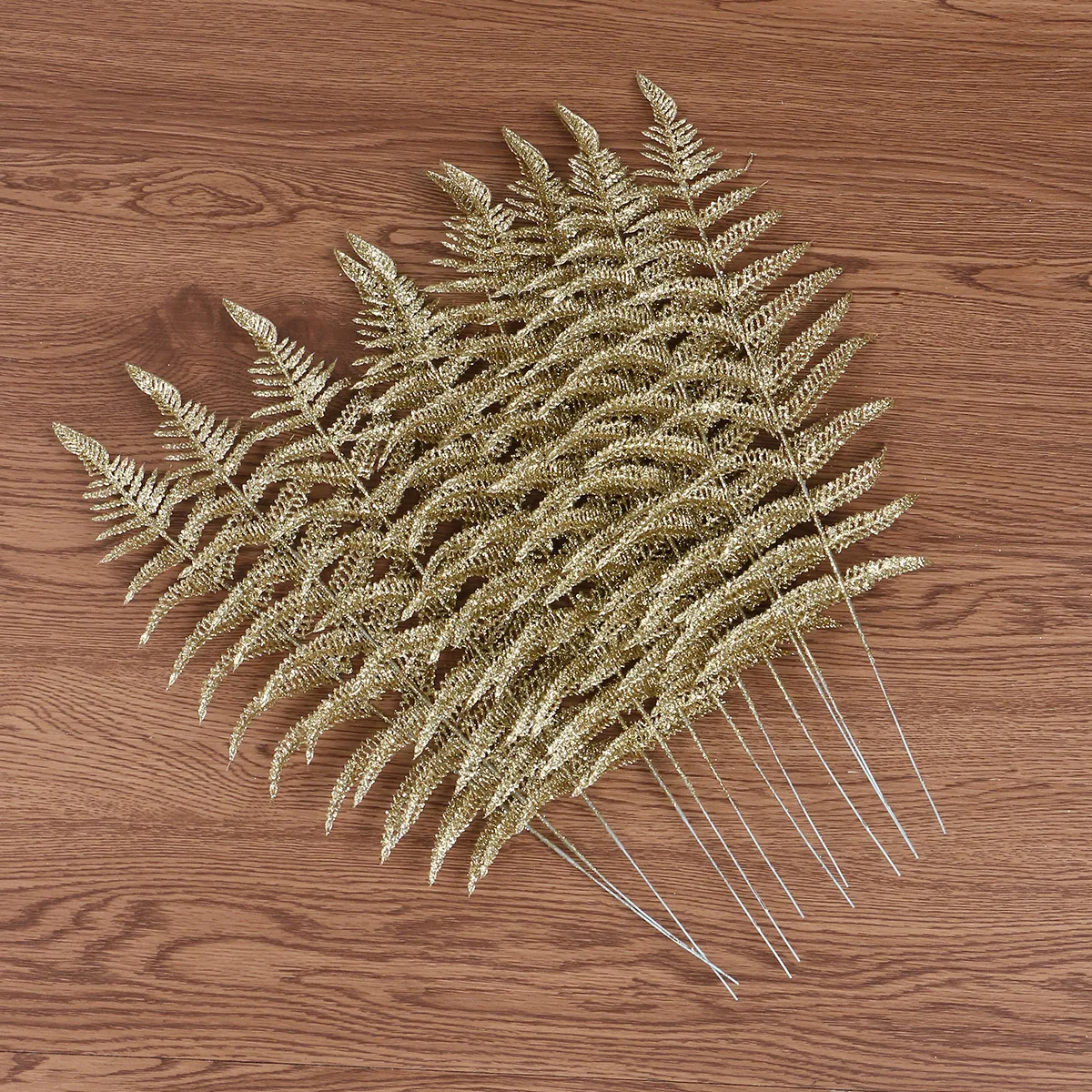 

12pcs Simulation Leaves Artificial Greenery For Home Decor Christmas Ornaments Plastic Plants Festive Decor