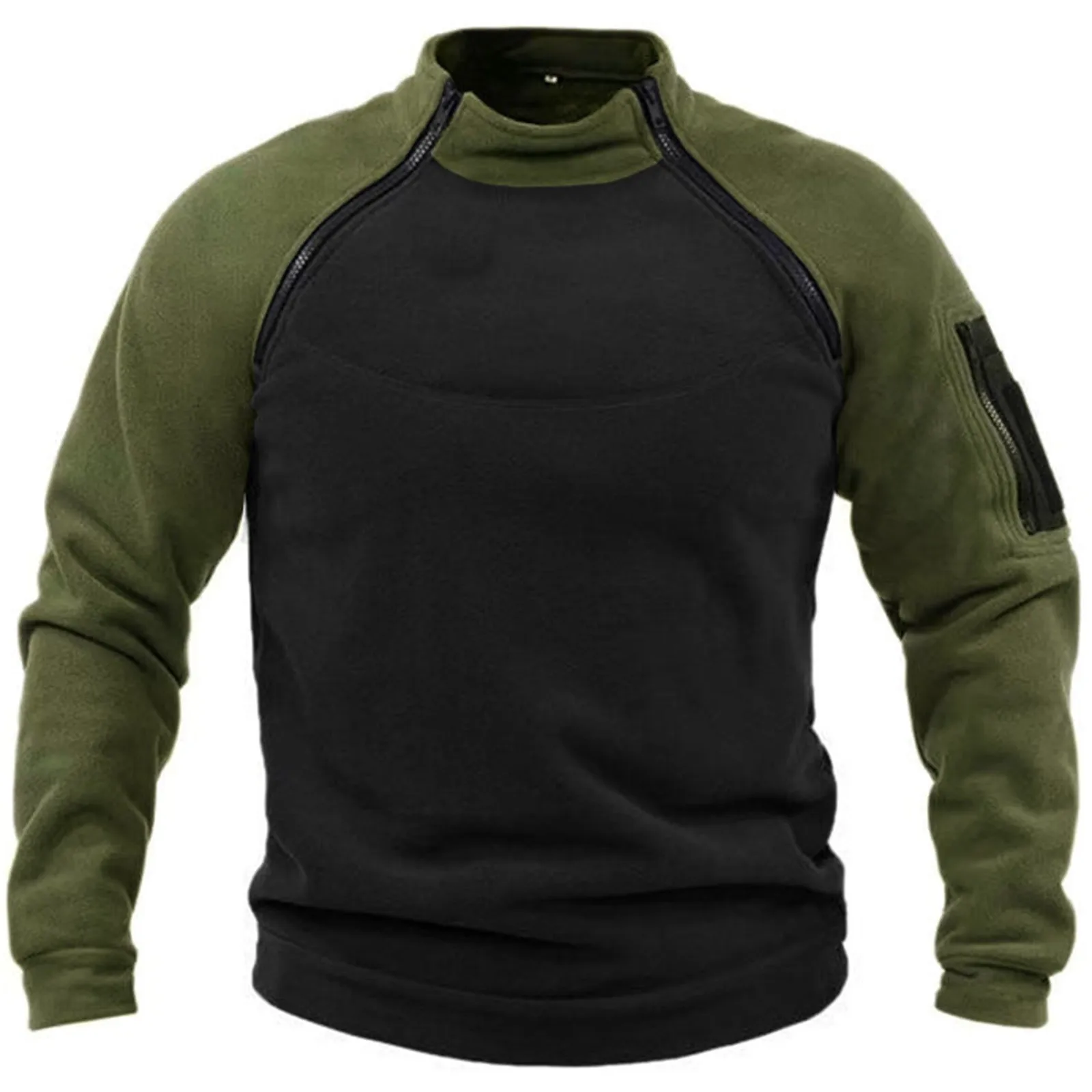 

US Men's Tactical Outdoor Polar Fleece Jacket Hunting Sweatshirt Zippers Pullover Men Windproof Coat Thermal Hiking Underwear