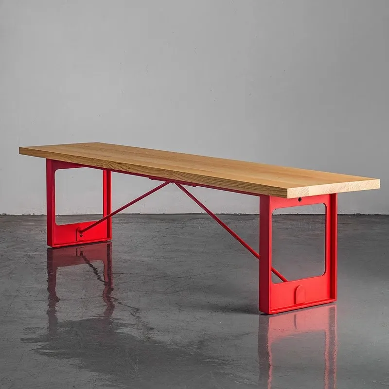 Log legs long and simple household metal tables and chairs for stools and rest boards