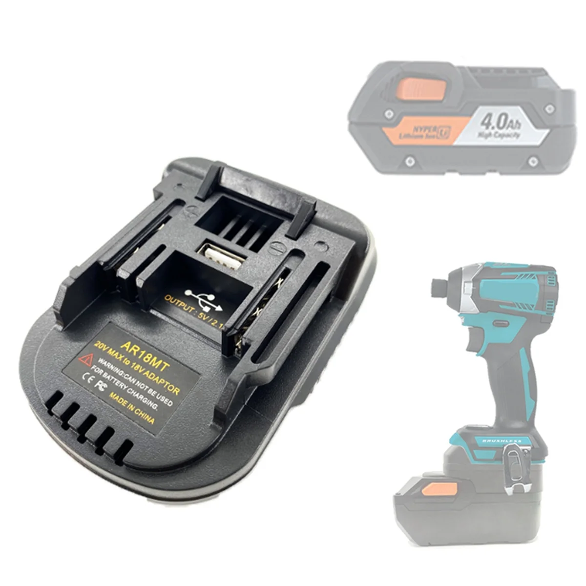 Ridgid/aeg用バッテリーアダプターコンバーター、リチウム電池はmakita 18vリチウムイオン電動工具に変換、ar18mt