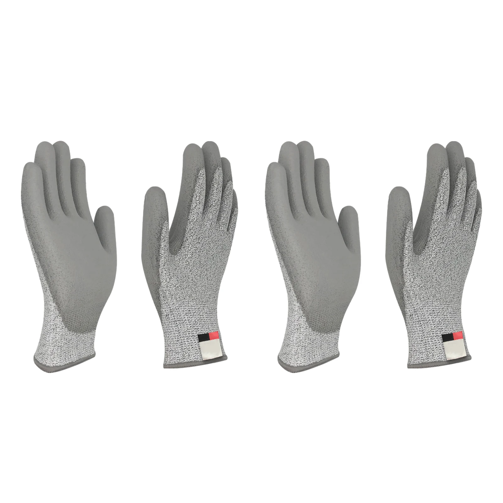 2 Pairs Superior Grip Grey Kitchen Wood Working Breathable Cut Resistant Work Gloves Outdoor Fishing Level 5 Protection Washable