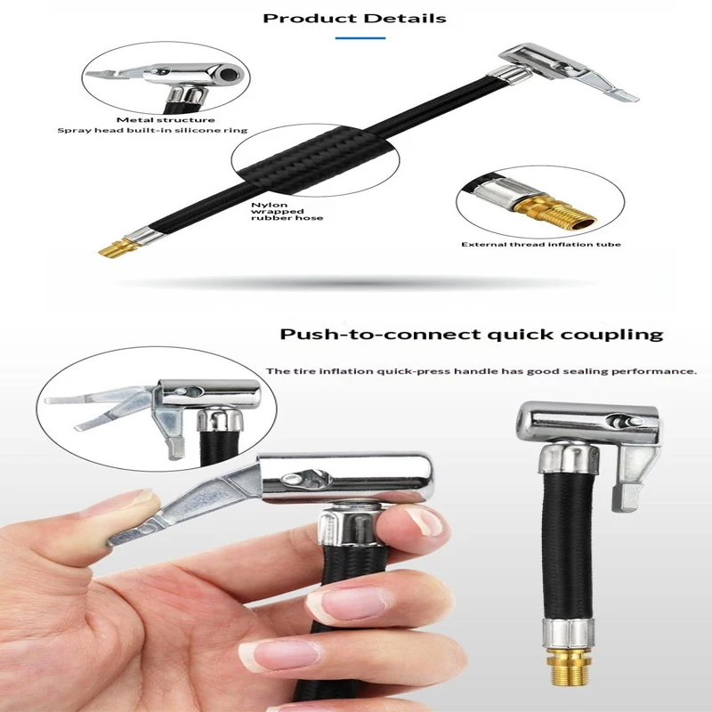 

Удлинительный шланг для насоса для накачивания шин автомобилей, мотоциклов и велосипедов, адаптер для подключения, 10 см, 20 см, 30 см