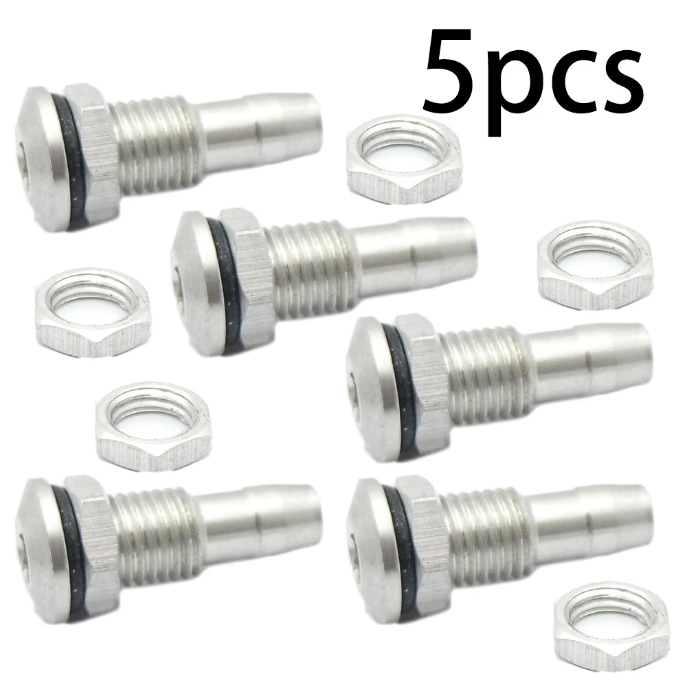 5pcs set Water Nozzles W waterproof washer Total length 25mm 20mm Drainage Set 5pcs Aluminum alloy Washer Valve
