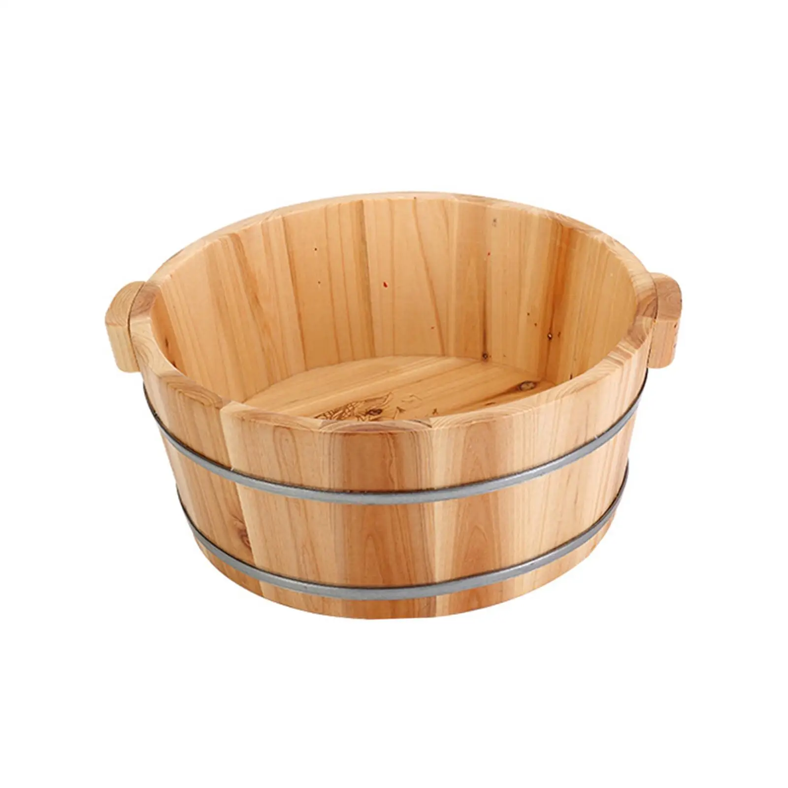 

Деревянная ванночка для ног ручной работы, глубокая, высотой 16 см, с гладкой поверхностью