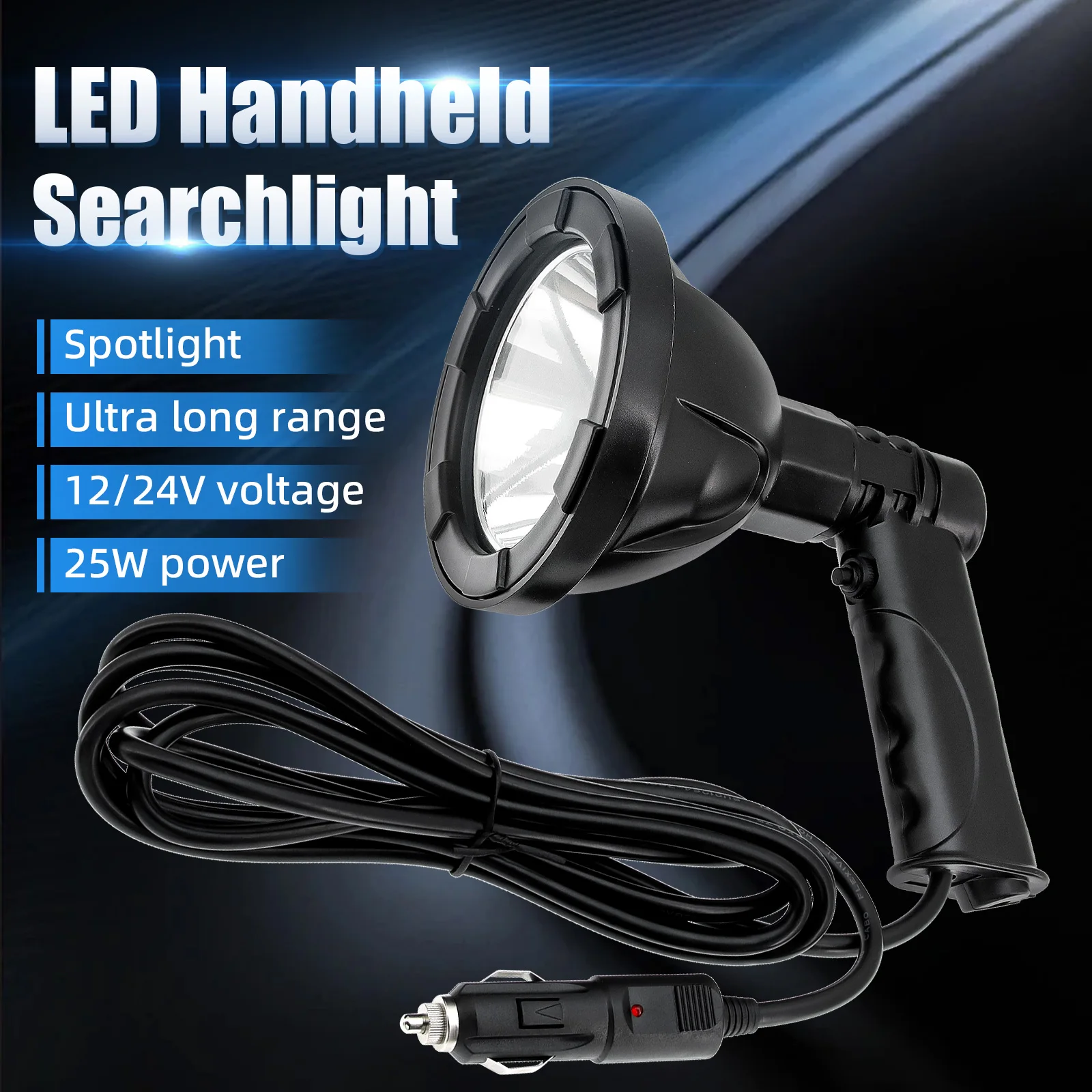 12V 35W HID 4/7/9 inch Handheld Lamp Portable Spotlights Hunting Fishing Spotlight Outdoor Camp Boating Hanging Night Lighting