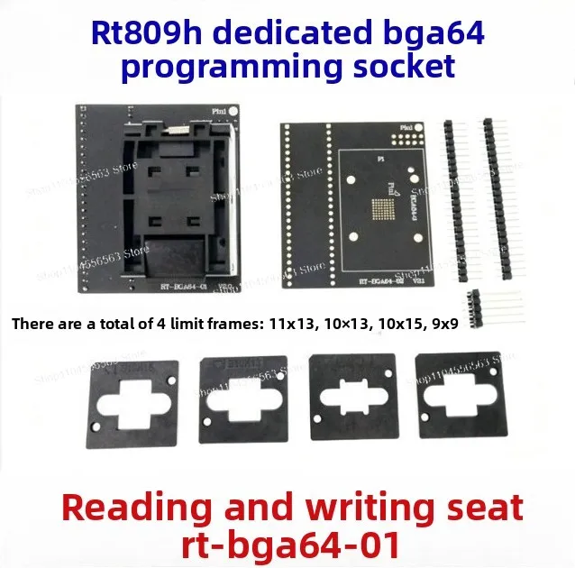 BGA64 Flip‑Top Programming Socket Chip Test Socket for Car Navigation Audio