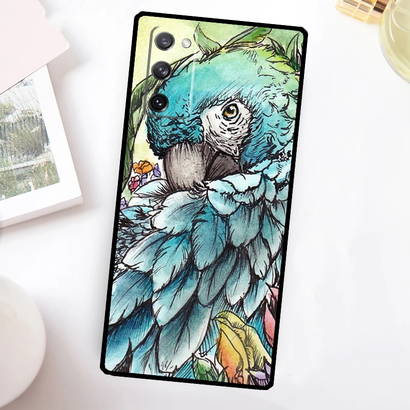 Custodia per telefono pappagallo animale per Samsung Galaxy S23 S24 Ultra S22 S20 S21 FE Note 20 10 S8 S9 S10 Plus Cover