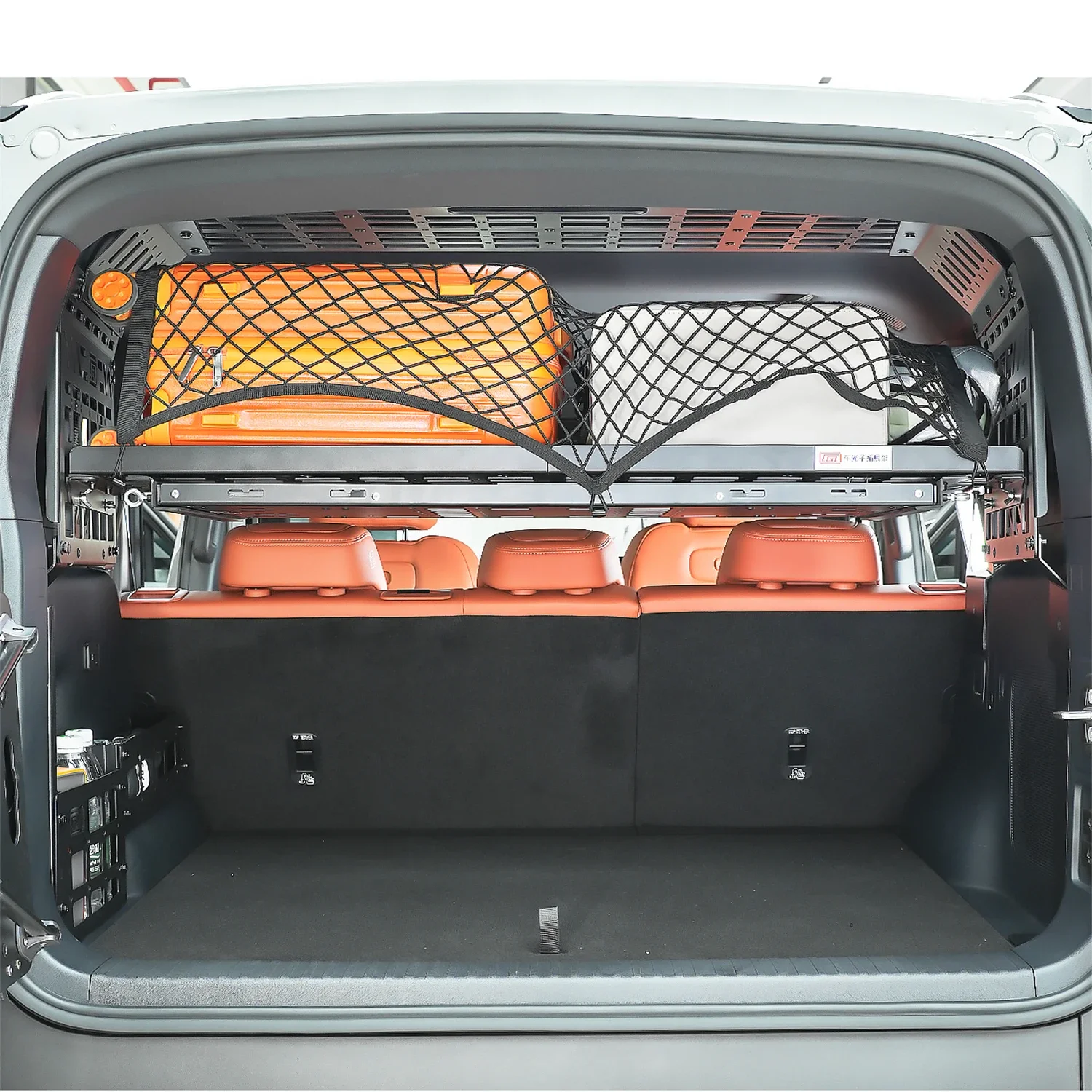For BYD Fangchengbao Ti7 2025+ Molle Panels Rear Trunk Shelf Storage Bracket Luggage Racks Aluminum Alloy Cargo Organizer Kit