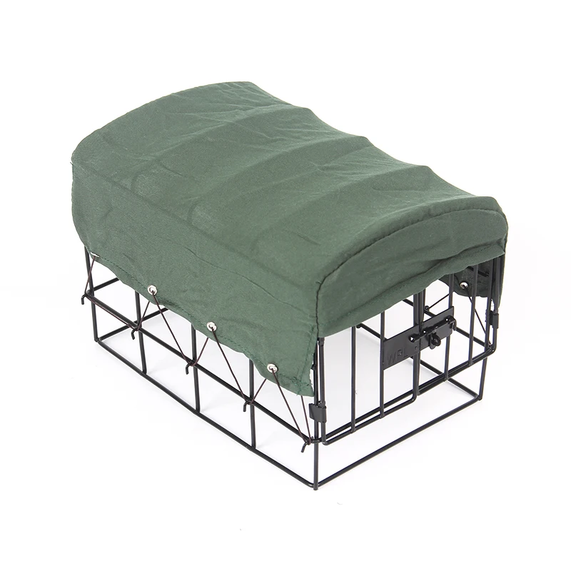 for WPL D12 1/10 RC Car Upgrade Parts Metal Railing Fence Tent Frame Shed Hood Cover Cloth Modification,Green