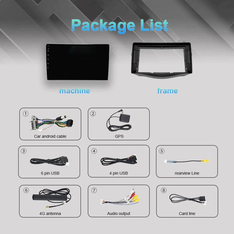 Android 16 For Toyota RAV4 3 XA30 2005 -2016 2K QLED Stereo Car Radio Multimedia Video Player GPS AI Voice CarPlay 4G Stereo DSP