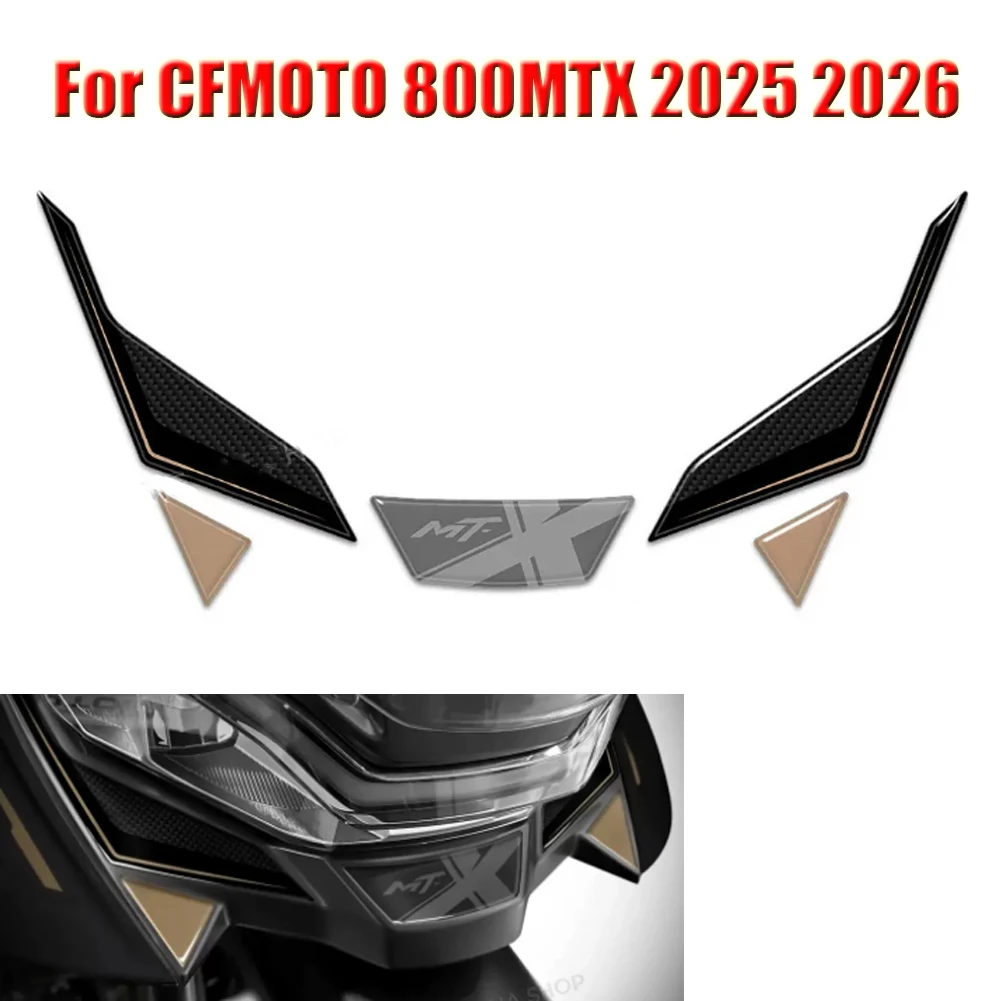 Motorcycle Front Face Sticker Head Protector Traction Pad Decoration Sets For CFMOTO 800 MT-X 800MTX 1000MTX 1000-MTX 2025 2026