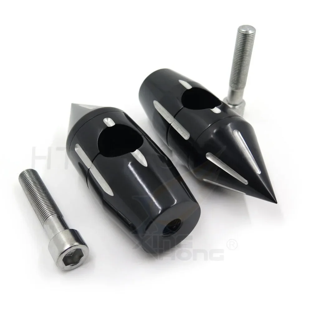 

1" Billet Spike HANDLEBAR RISERS For Harley Davidson Softail Dyna Sportster Custom Motorcycl Accessories BLACK