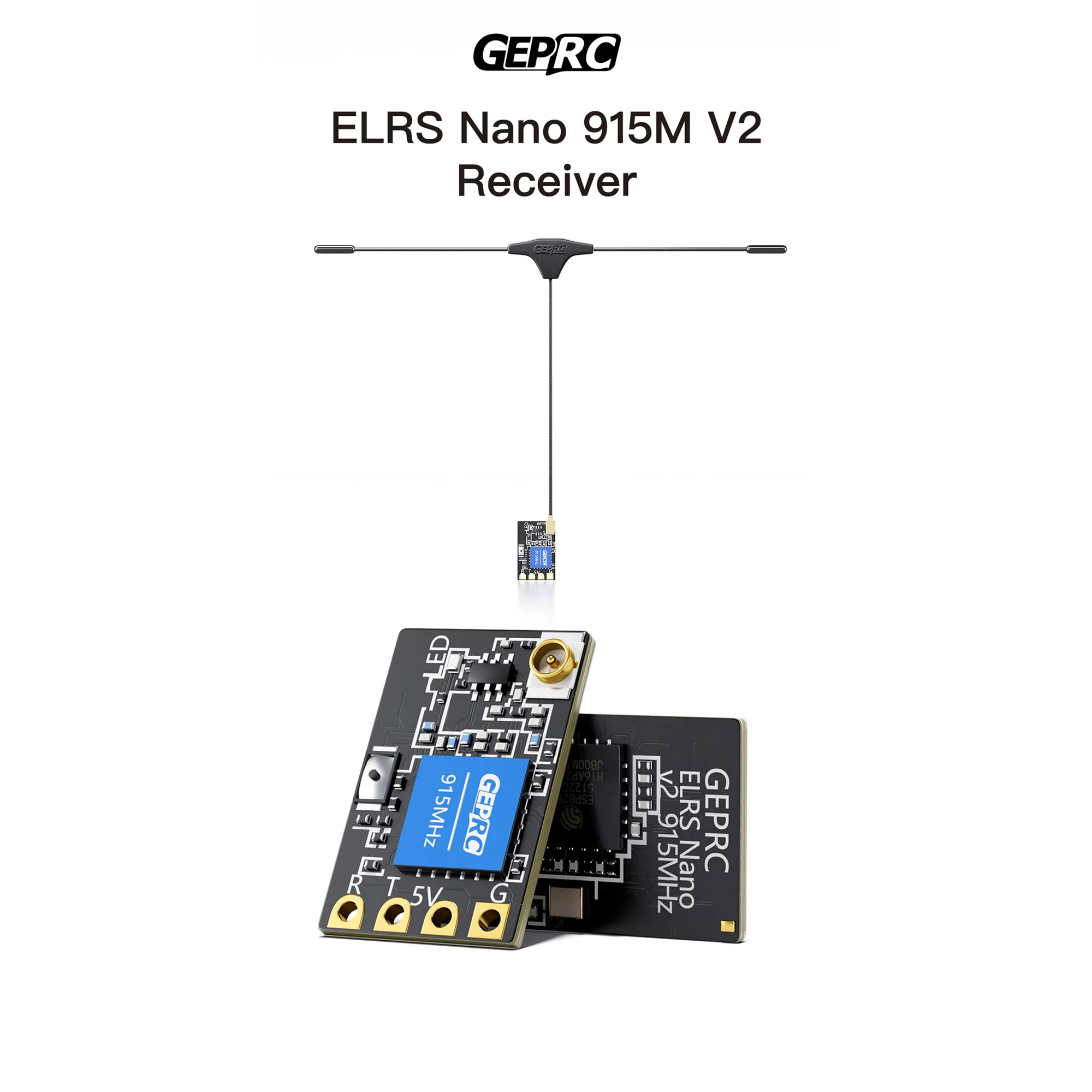 

GEPRC ELRS Nano 915M V2 Receiver 915MHz / 868MHz 50mW TCXO LongRange Suiable for DIY RC FPV Quadcopter Drone