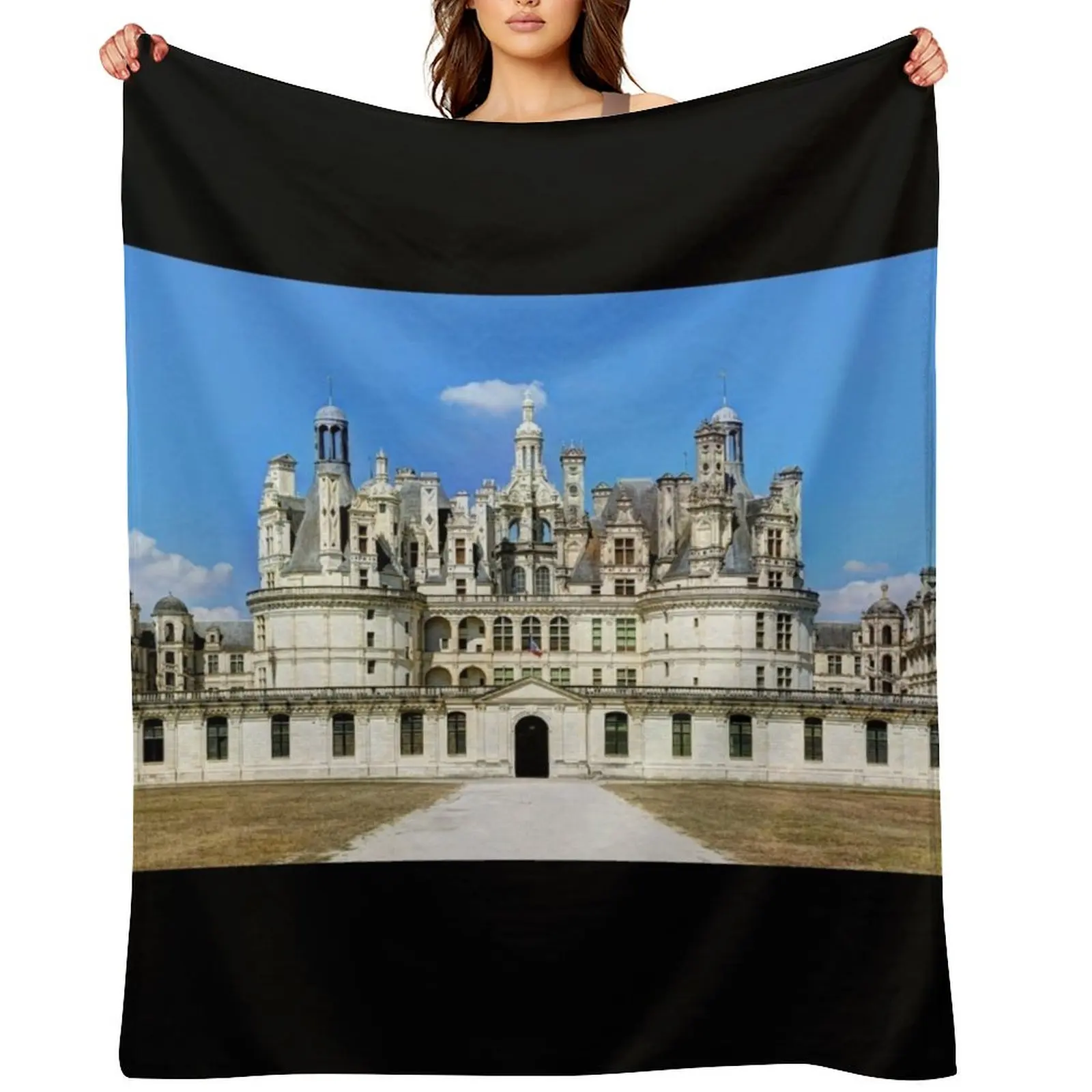 

Chateau de Chambord 01 Throw Blanket funny gift Hairys Loose blankets and throws Blankets