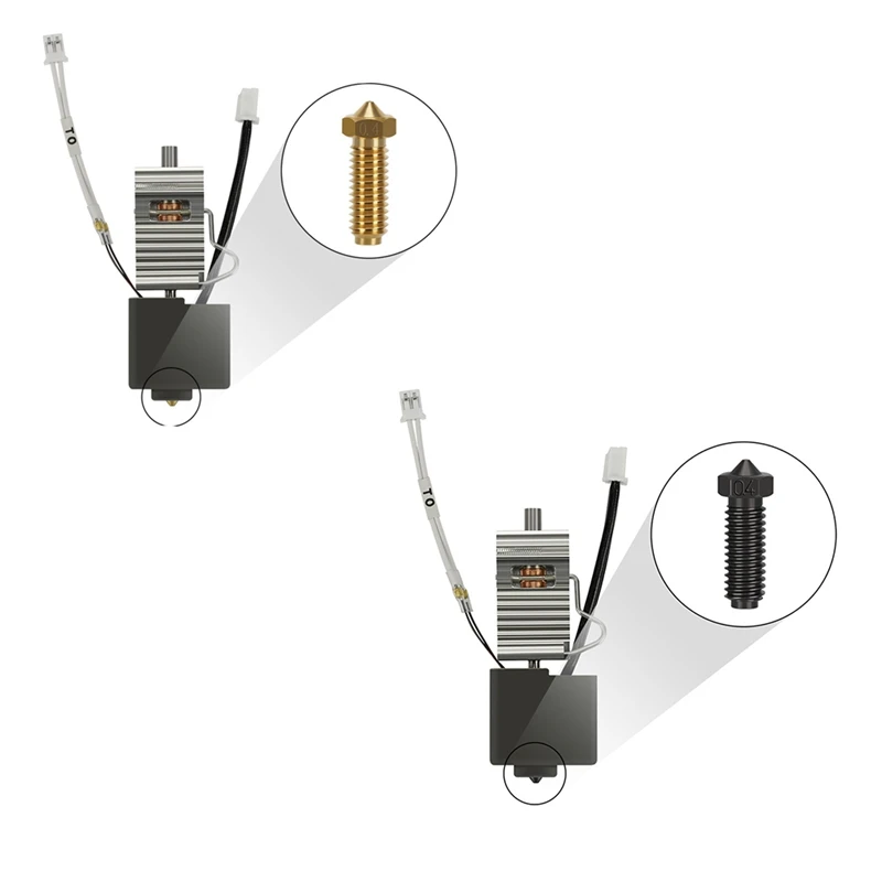 

Hotend комплект для 3D-принтера для экструдера Anycubic Kobra3 Hotend с радиатором полностью металлический Hotend с соплом 0,4 мм