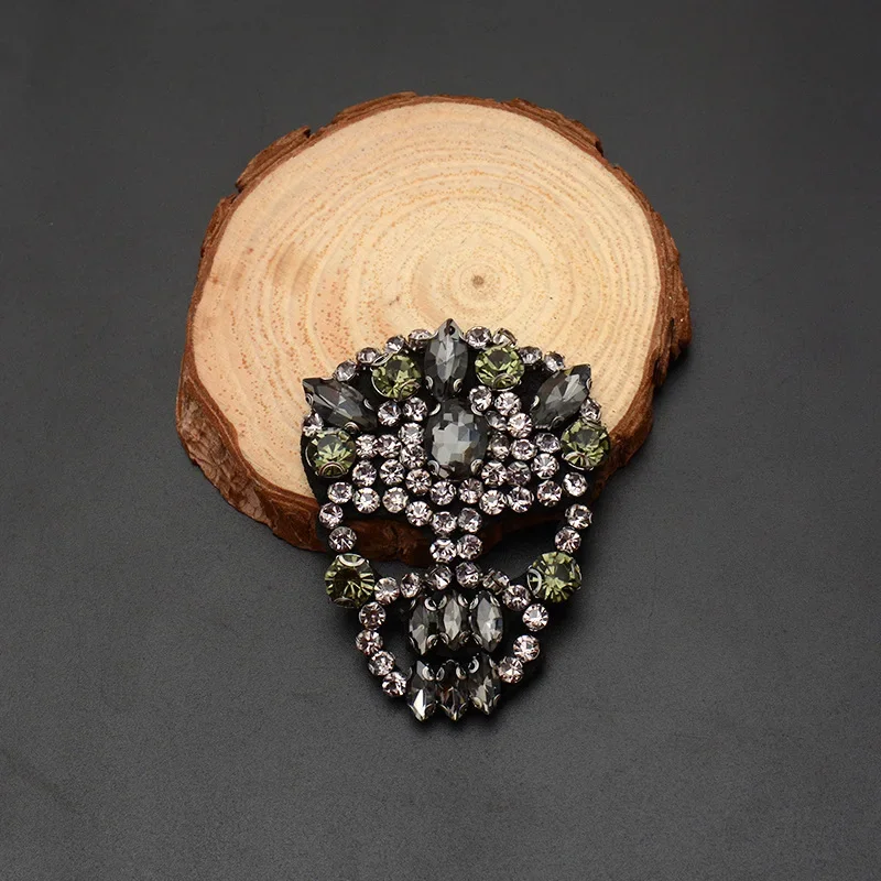 European and American Big-name Handmade Nail Drill Skull Patch Cloth Sticker Autumn and Winter Coat Bag Shoes and Hats Clothing