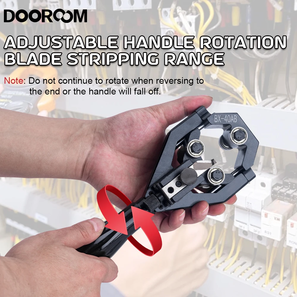 DOOROOM Cable Stripper Wire Stripper Insulation Layer Knife Stripper Cutting Tool for 10KV Diameter 20 To 40mm BX-40A