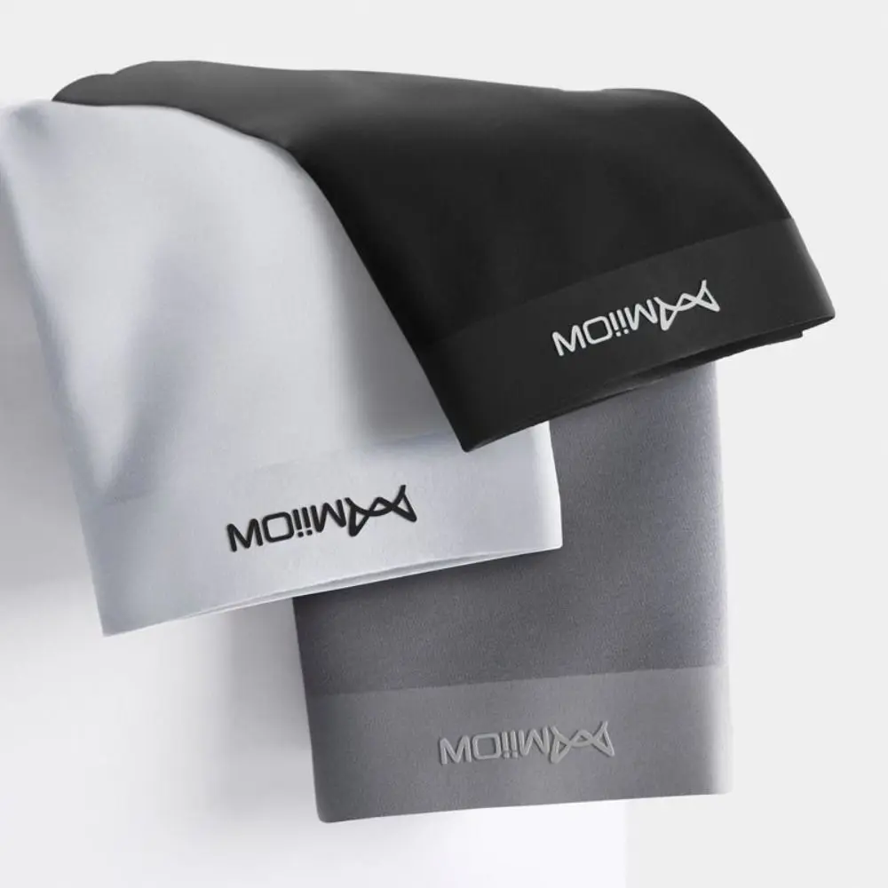 4Pcs Simple Modal Men's Flat Panties Mid Waist Elastic Sporty Boxers Shorts Seamless Underpants Men's Underwear Male Boys