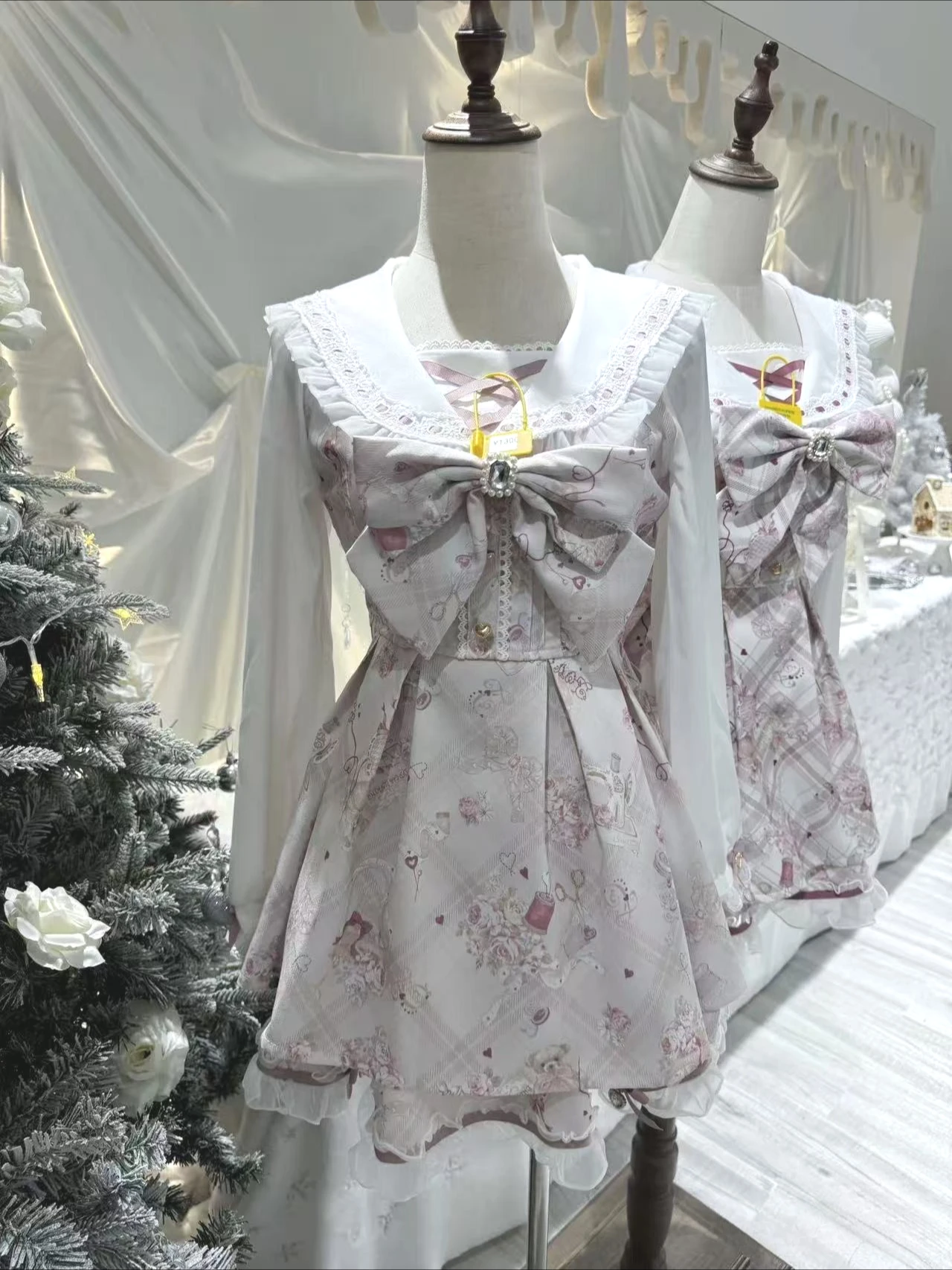 

Новое модное женское летнее платье с милым принтом, бантом и тонкими длинными рукавами, стильное и очаровательное