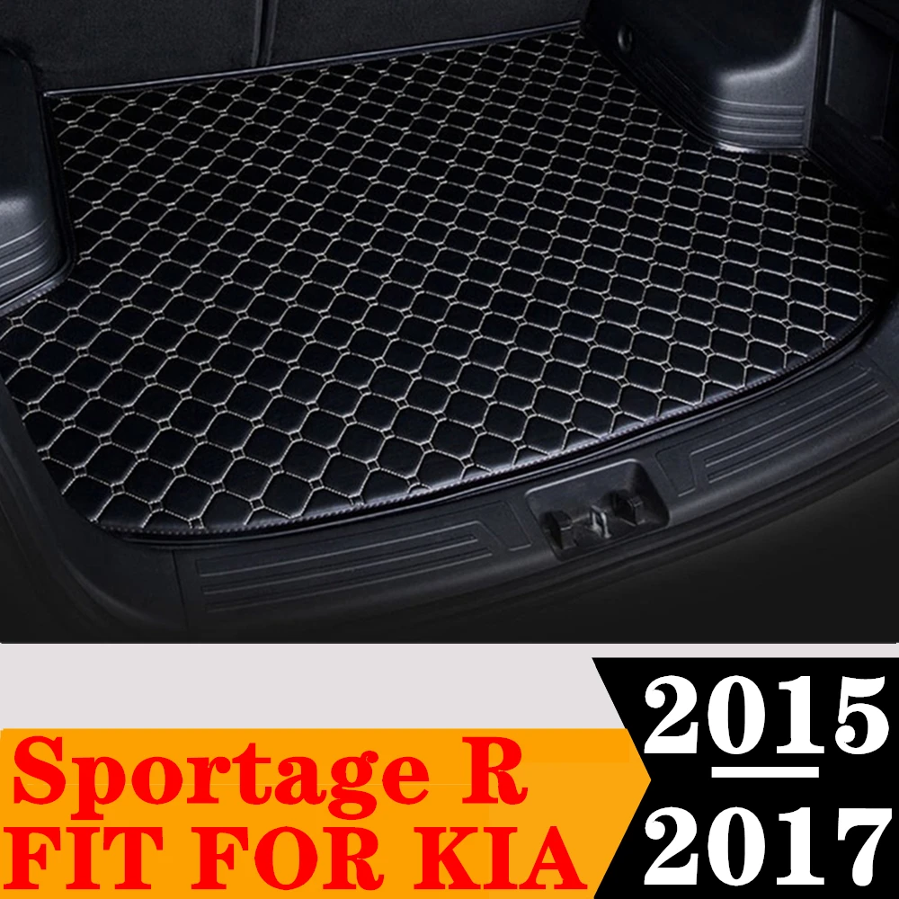 Car Trunk Mat For KIA Sportage R 2017 2016 2015 Rear Cargo Liner Tail Boot Tray luggage Protect Pad Carpet Interior Auto Parts