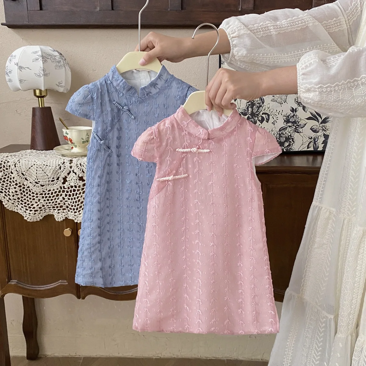 Children Clothing Children Cheongsam Girls Dress Summer Thin New for Children Babies Stylish Princess Dress
