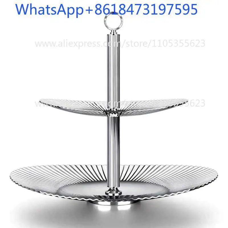 

8 Double-layer fruit plate 8 Fashion home snack snack basin housewarming gift hotel supplies