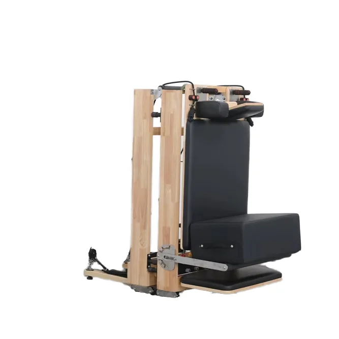 

Adjustable Oak Wooden Folding Pilates Machine Portable Home Gym Bed Core Exercise Chair for Body Studio Healthy Home Use