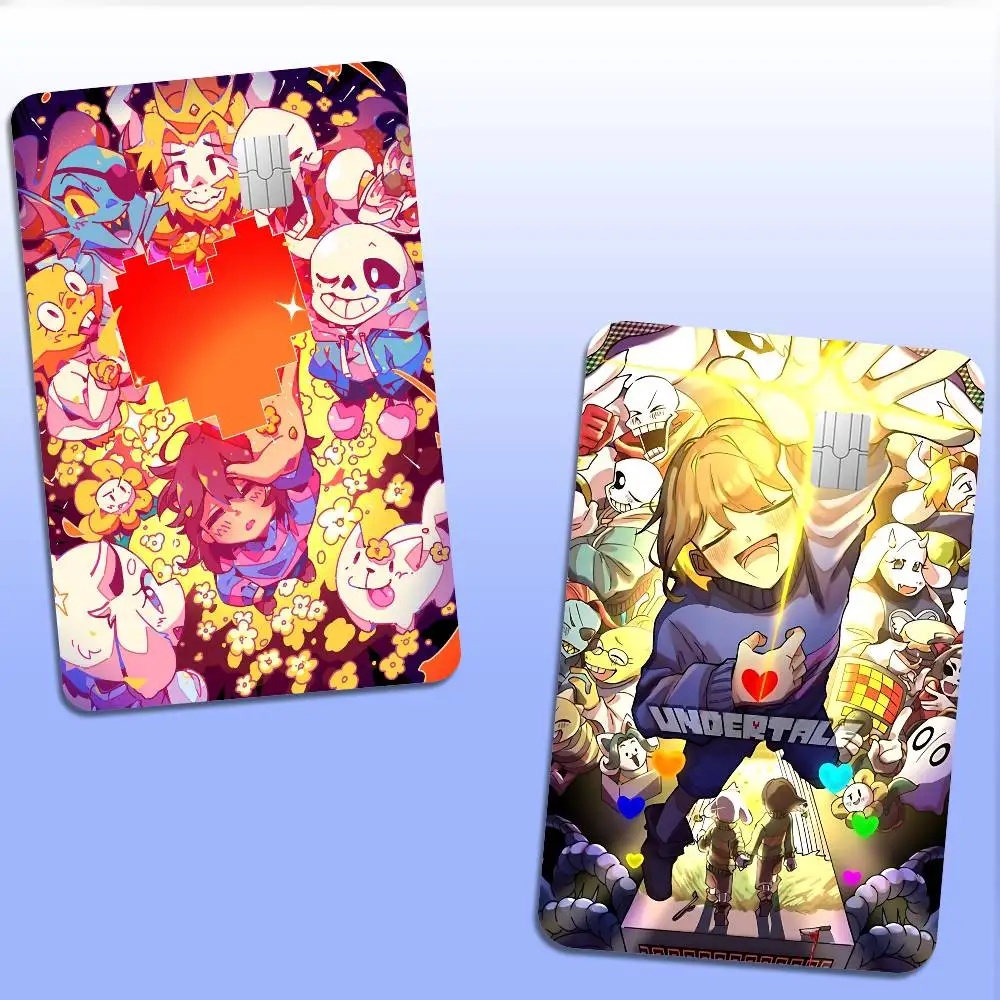 Hot Video Game U-Undertale Credit Card Skin Stickers for VISA Bank Card Transportation Card Sticker Anti-scratch Women Gift