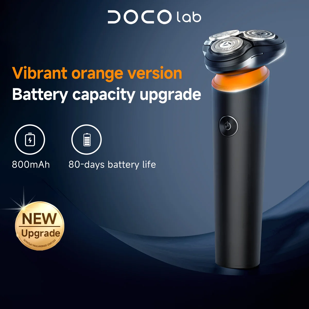

DOCOLAB Electrical Rotary Shaver For Men Magnetic Cutter Blade Portable Beard Trimmer Type-C Rechargeable