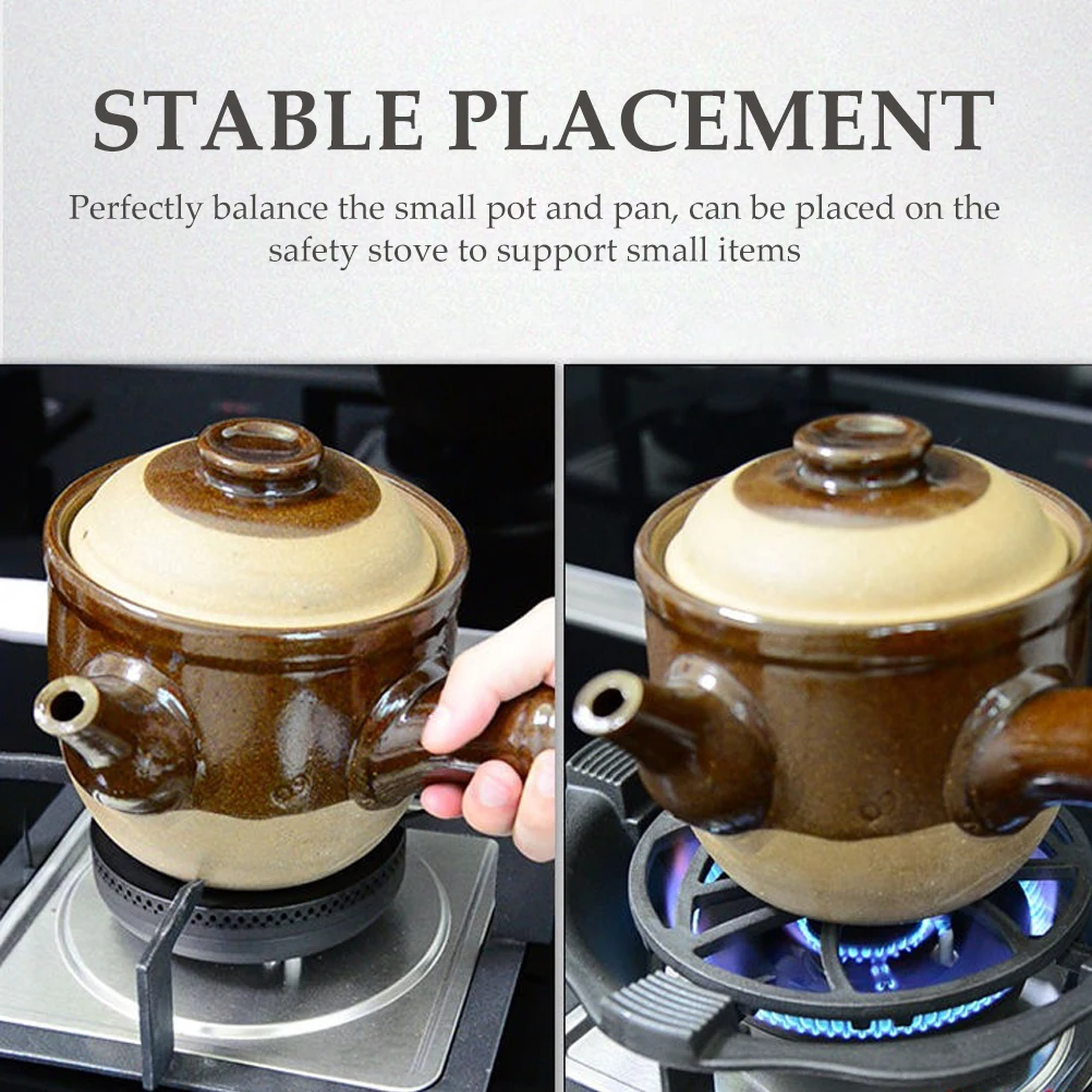 

Pot Rack Gas Wok Racks Heat Resistant Metal Kitchen Accessories for Cast Iron Stove Cookware