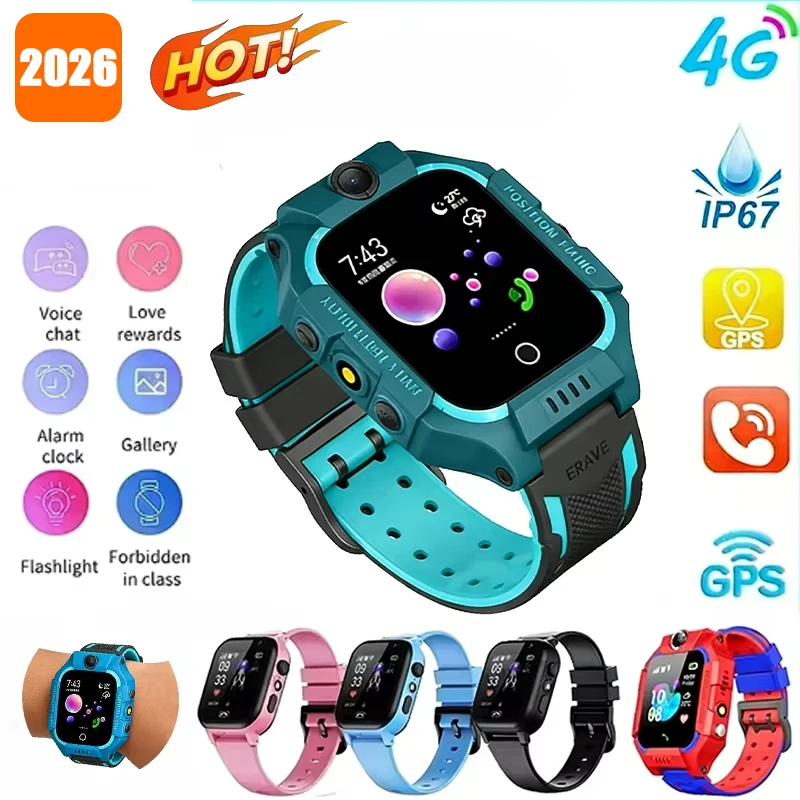 

5G Kids Smart Watch Upgraded SOS Sim Card Call GPS Location Child SmartWatch Camera Waterproof Boys Girl Gift For Ios Android