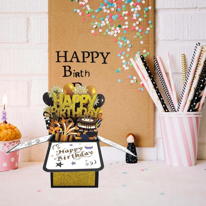 Premium Birthday Popup Card, Perfect For Family & Friends, Perfect Durable Easy To Use