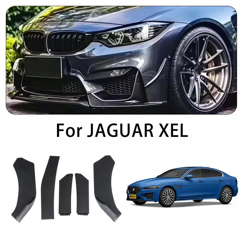 For JAGUAR XEL body kits 5-Segment Adjustable Front Bumper Lip Splitter Body Kit