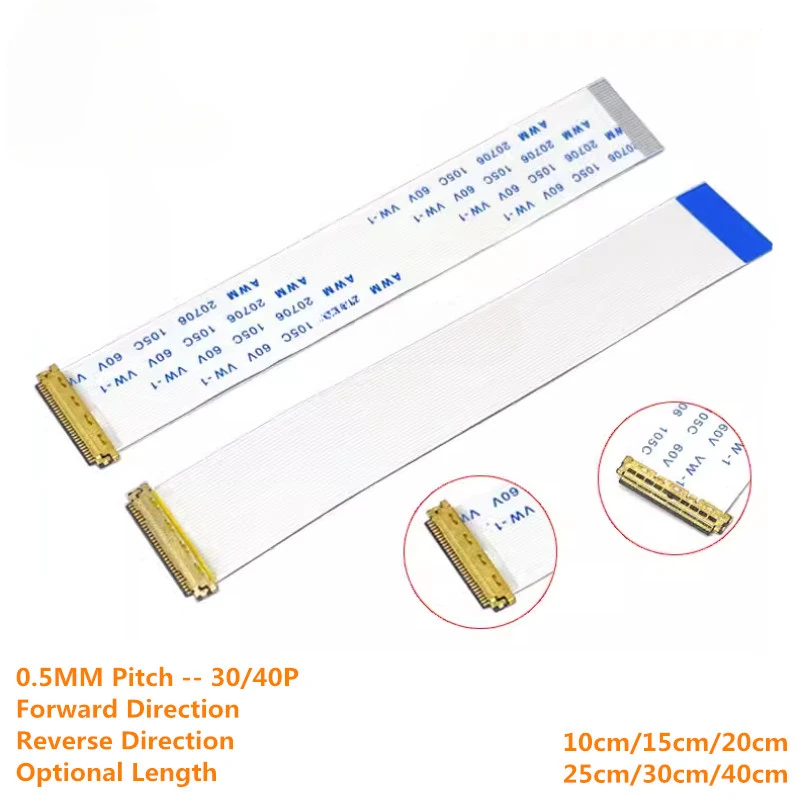 1Pcs/lot EDP I-PEX 0.5MM Ribbon Cable AWM 20706 105C VW-1 60V 30P 40 Pin