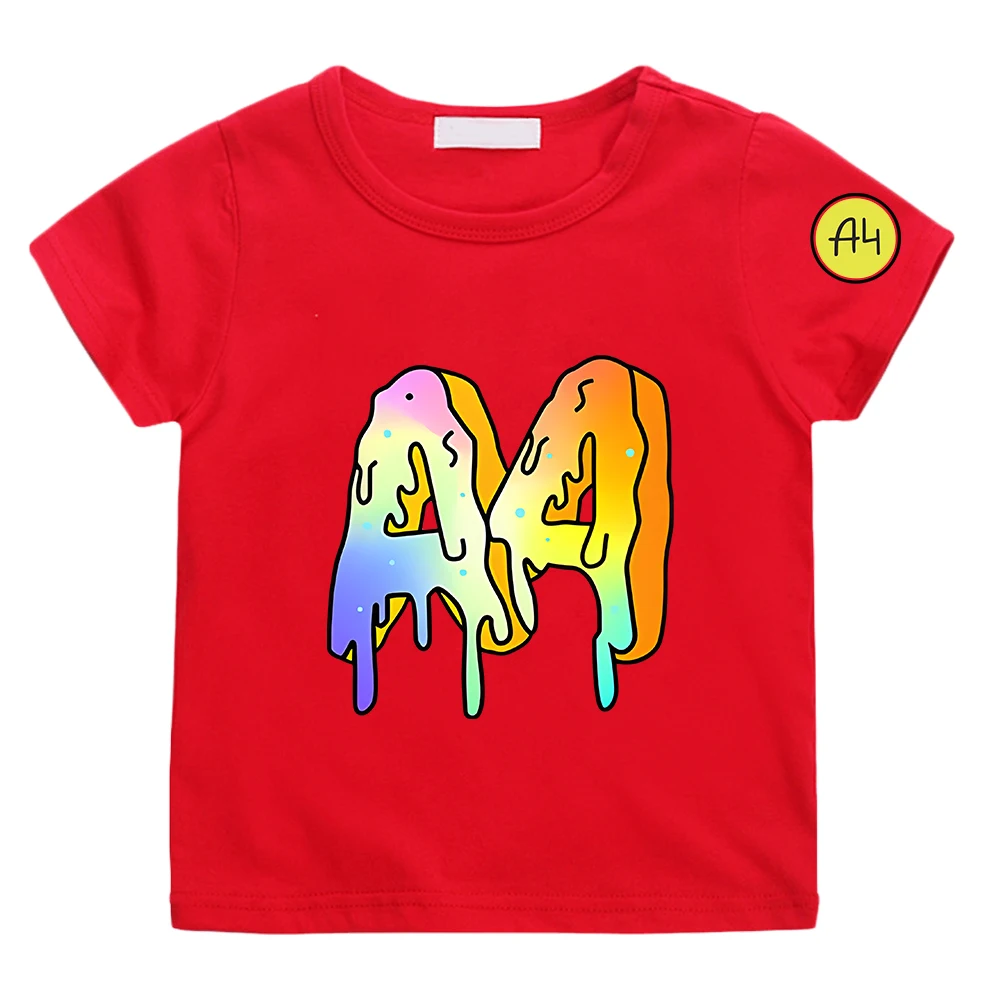 A4 Dounts T Shirt Kids T-shirt Merch A4 Lamba Shirt Boy Girl Short Sleeves T-shirts Summer Children Baby Clothing Top