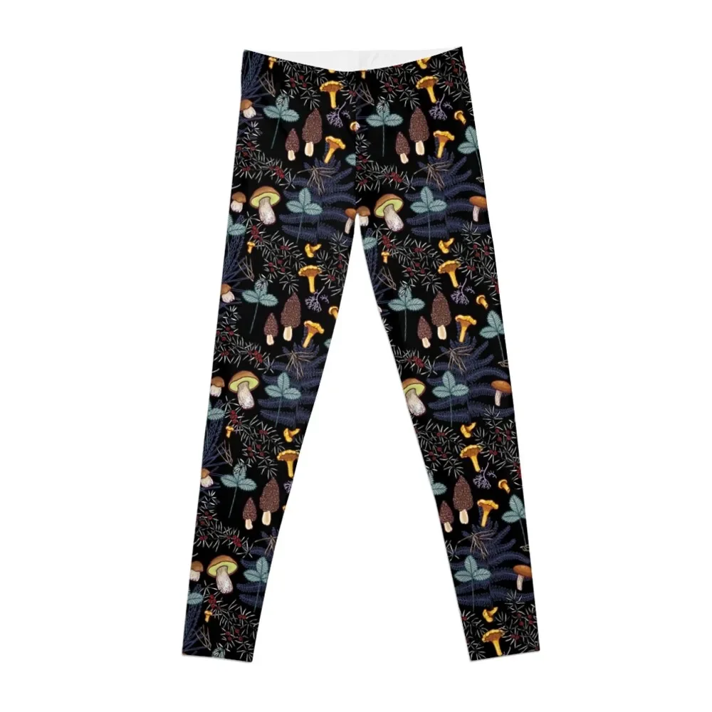 

dark wild forest mushrooms Leggings Fitness's gym clothes push up legging Sportswear woman gym gym womans Womens Leggings