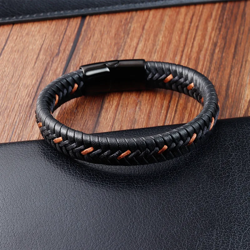 Stainless Steel Jewerely Batch Of Bracelets Wholesale Designer Genuine Leather Bracelet Creativity Bracelets Male