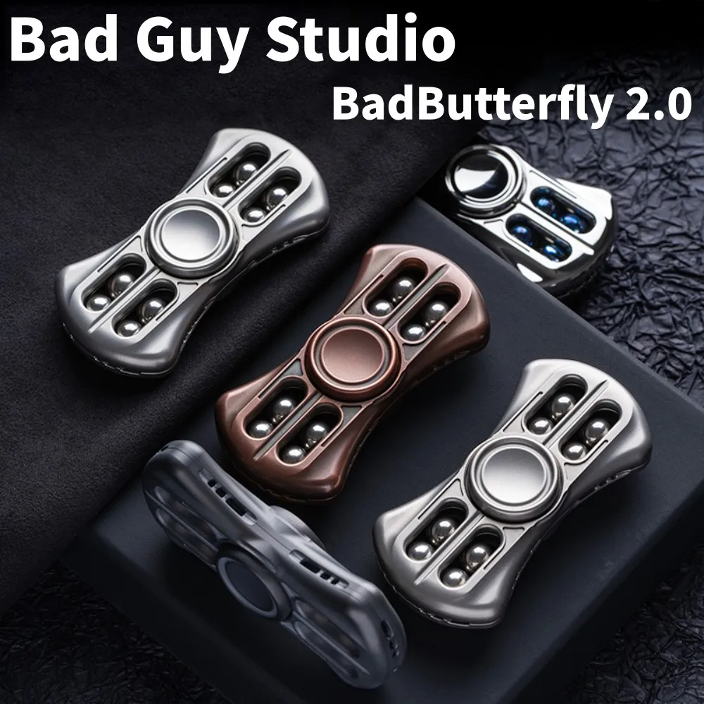 Bad Guy Studio BadButterfly 2.0 Fidget Spinner Stressabbau-Spielzeug Handhabung Gefühl Zappelspielzeug für Erwachsene Zappelnde Spinner Metall