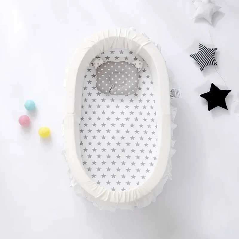 Newborn Baby Urine Pad Baby Nest Lounger Detachable Newborn Baby Bed Pressure High Side Bionic Travel Bed