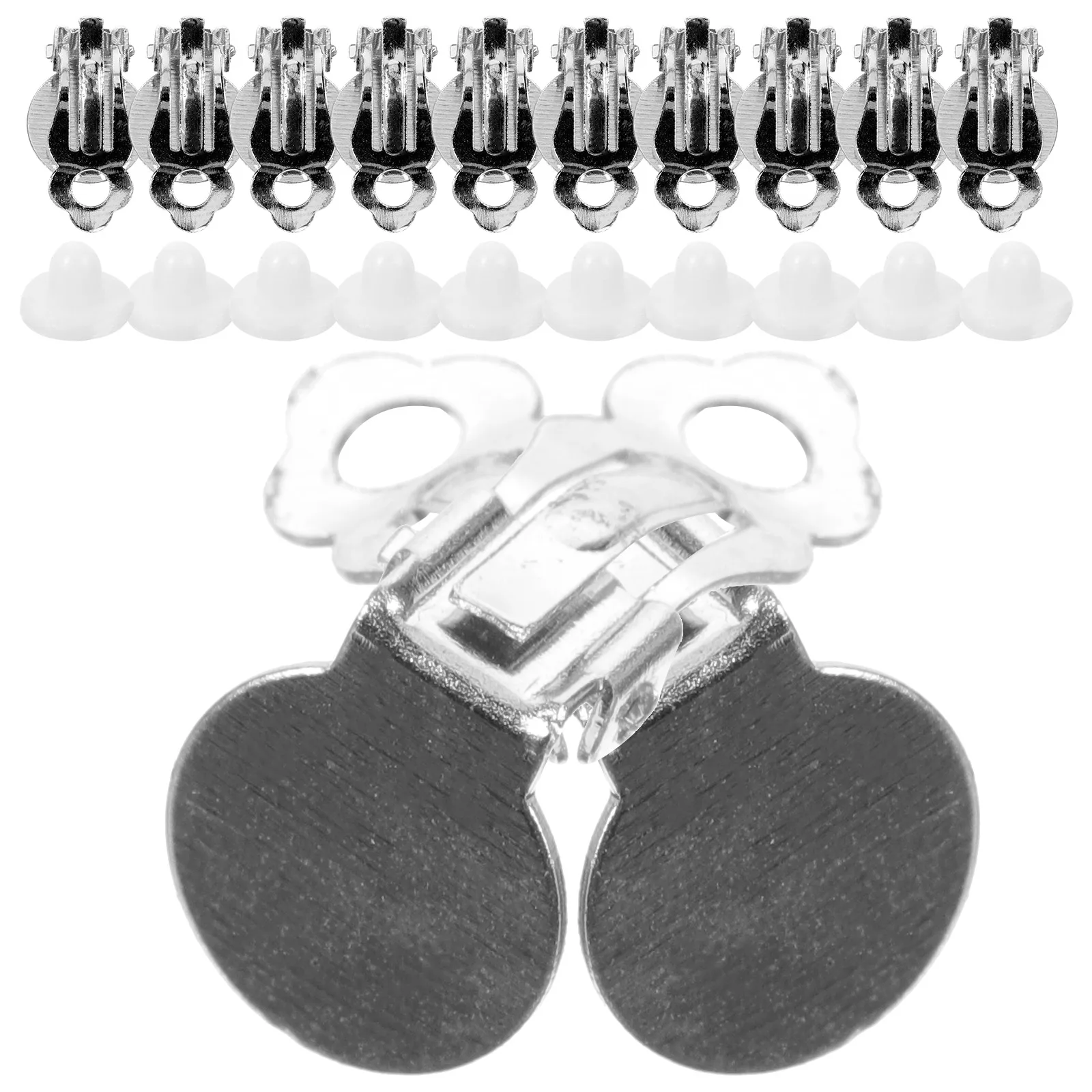

100 Sets Earring Jewelry Making Clip Accessories on Earrings Interchangeable