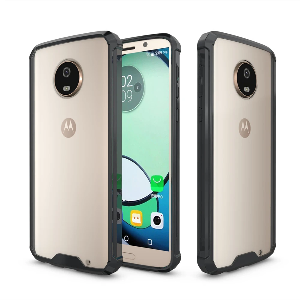 Ultra-Thin Transparent Clear Rugged Bumper Case for Moto G6 Plus G6 Play Shockproof Defender Cover Armor Protective Case Funda