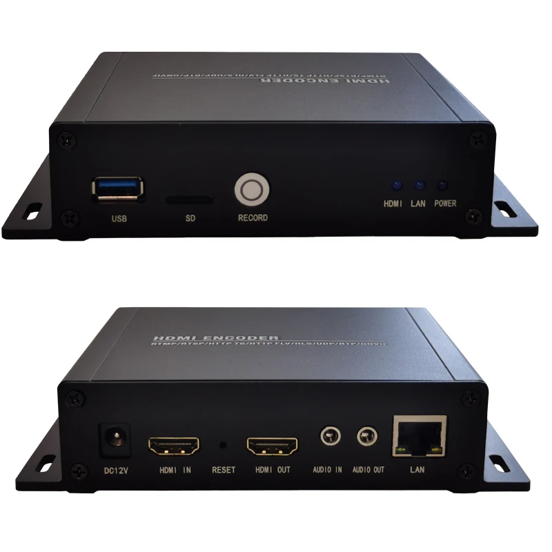 4K@60FPS HDMI Hevc SRT Video Encoder Ultra Low Latency Video Stream Encoder with Recording Function