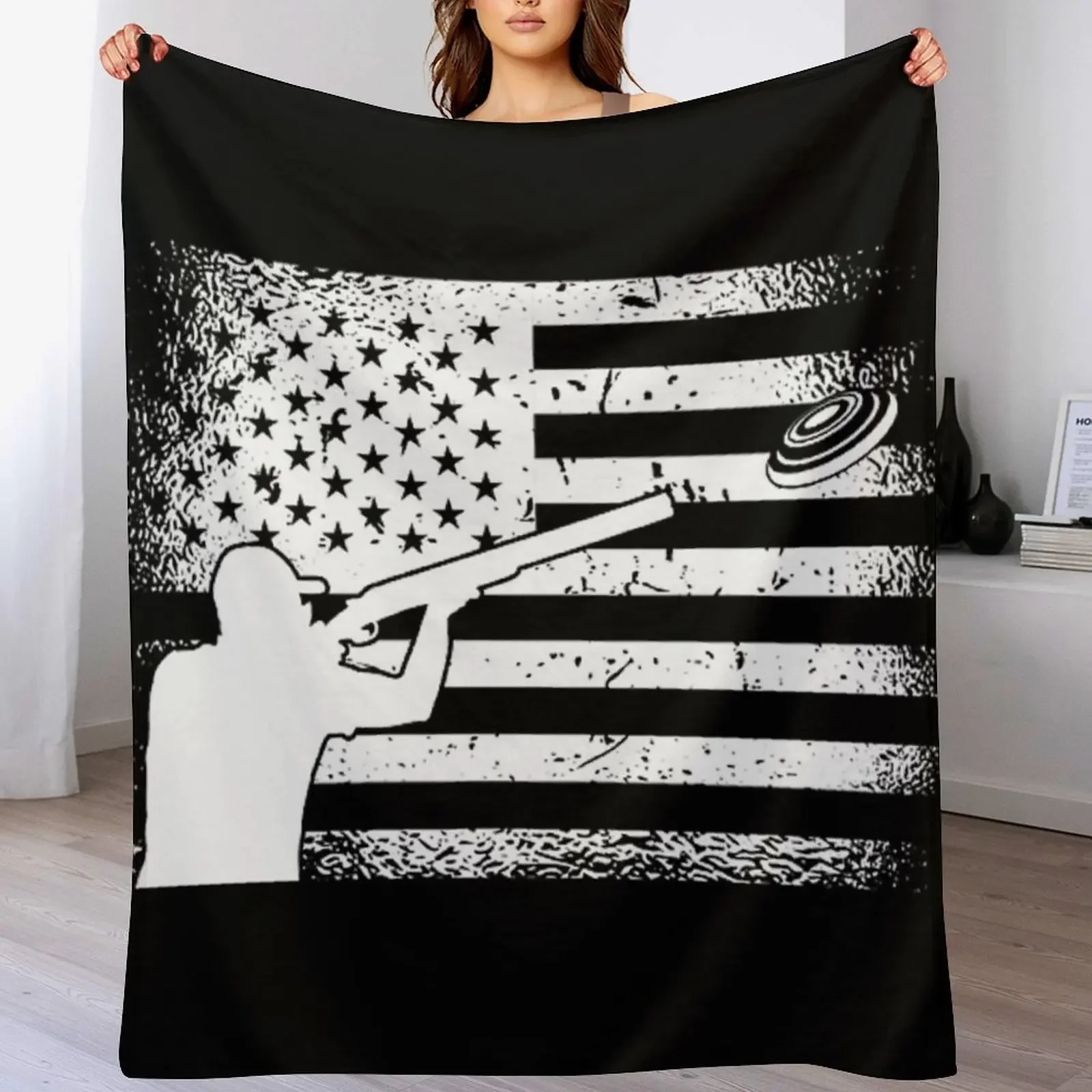 American Clay Shooting Throw Blanket Beach Decorative Throw manga Blankets