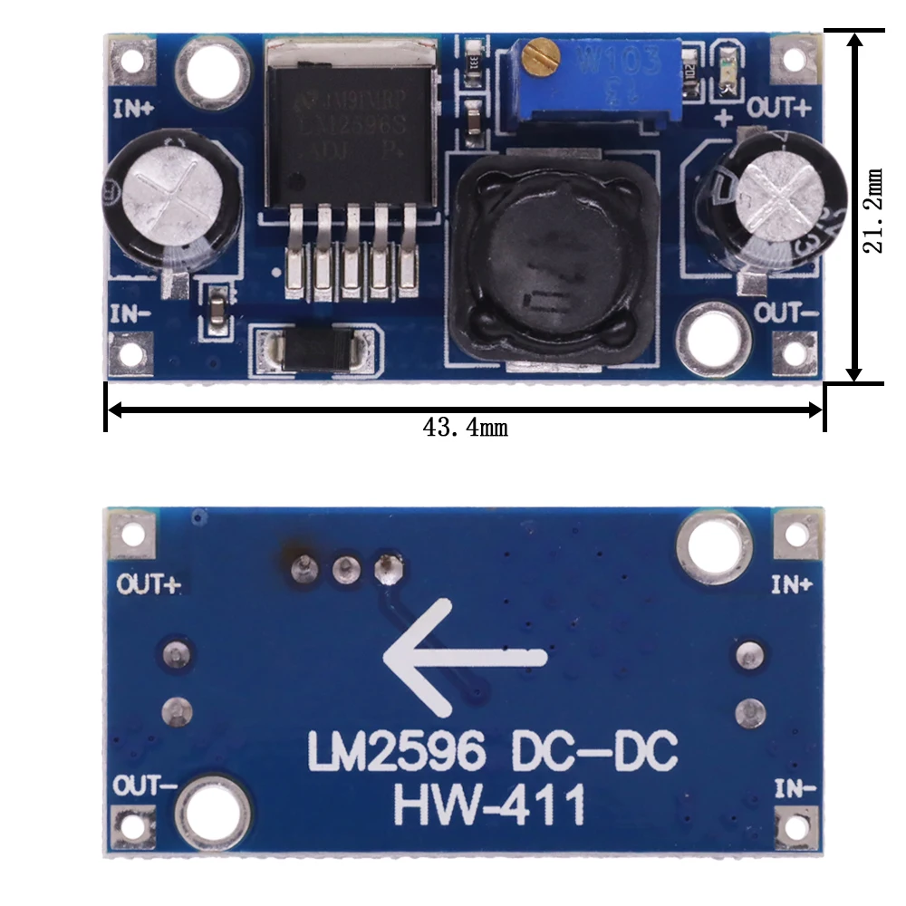 Dip 1Pcs DC-DC Buck Converter Step Down Module LM2596 Power Supply Output 1.25V-30V